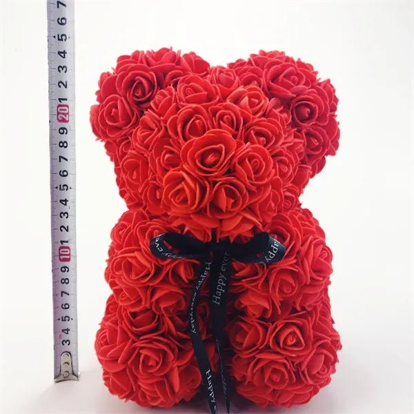 Stallro™ Valentijnsdag geschenk 25 cm roze teddybeer van bloemenbeer